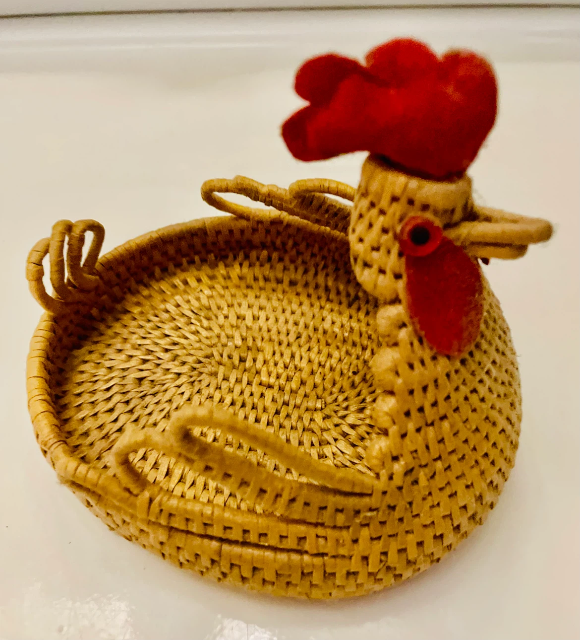 Vintage Hand Woven Chicken Basket - photo 5