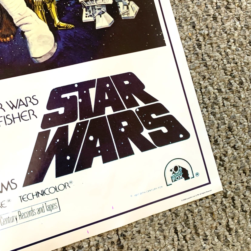 Star Wars Movie Poster Original Wall Art Sci Fi Collectible - photo 3