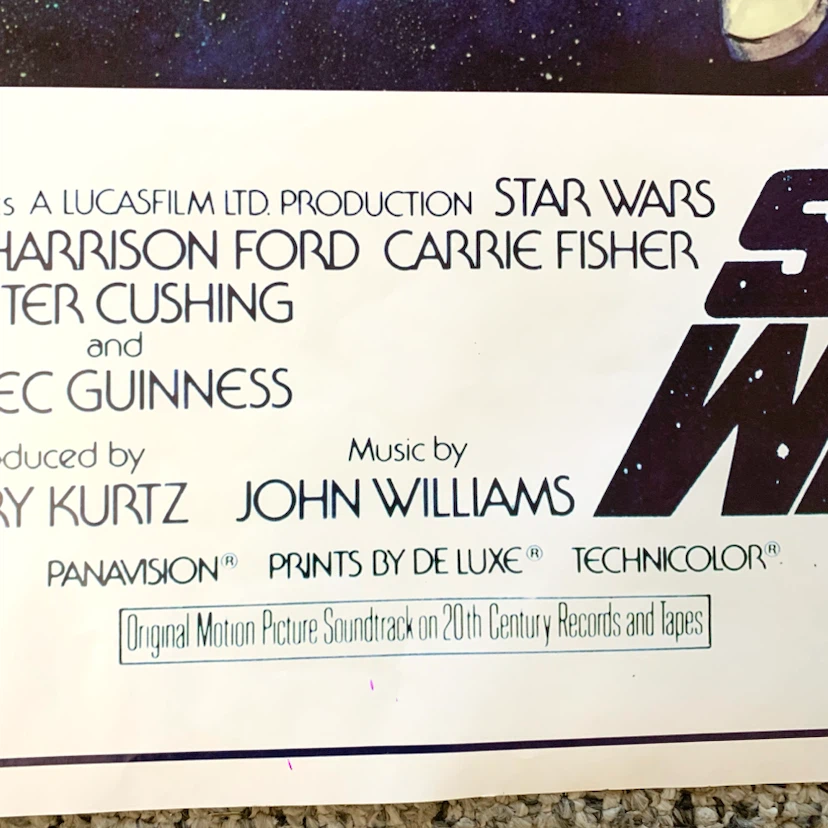 Star Wars Movie Poster Original Wall Art Sci Fi Collectible - photo 4