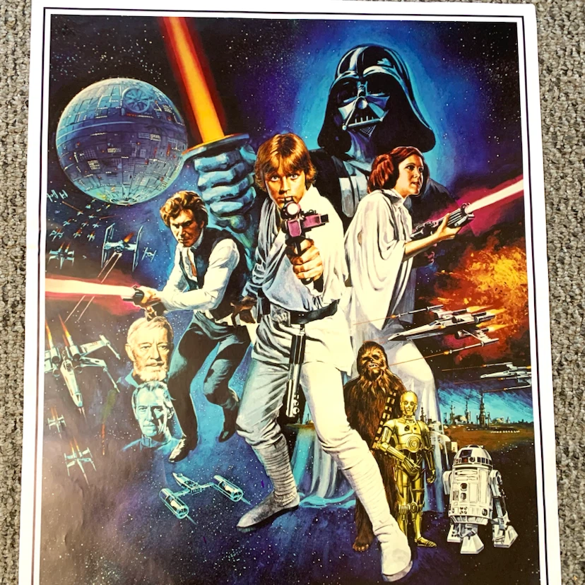 Star Wars Movie Poster Original Wall Art Sci Fi Collectible - photo 5