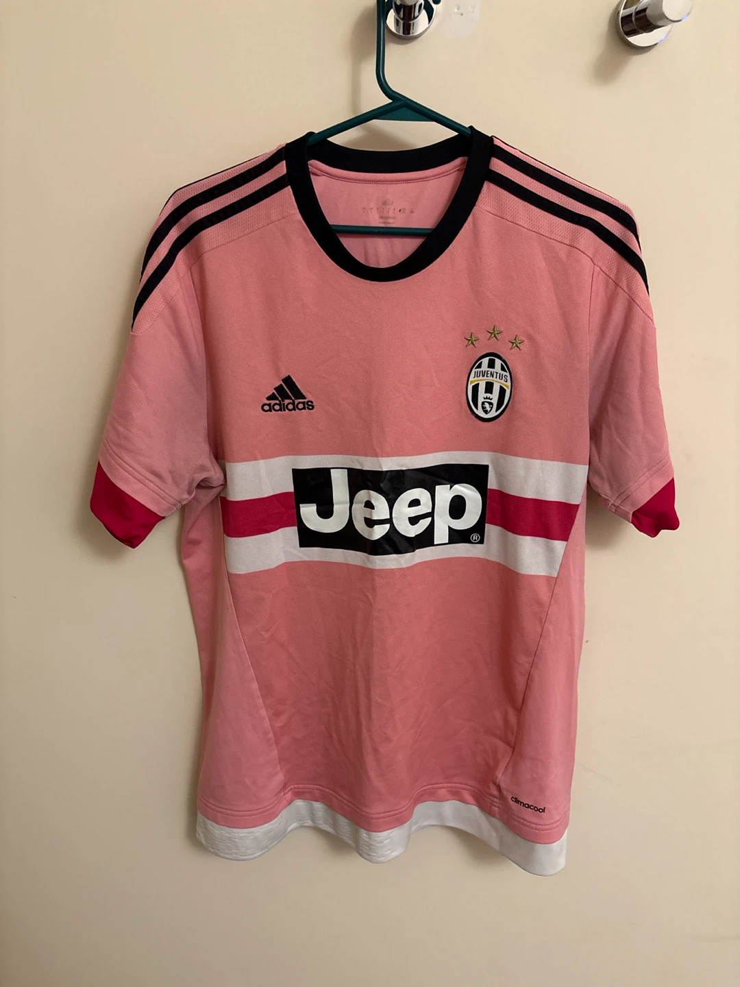15/16 Juventus Adidas Jeep Pink Jersey