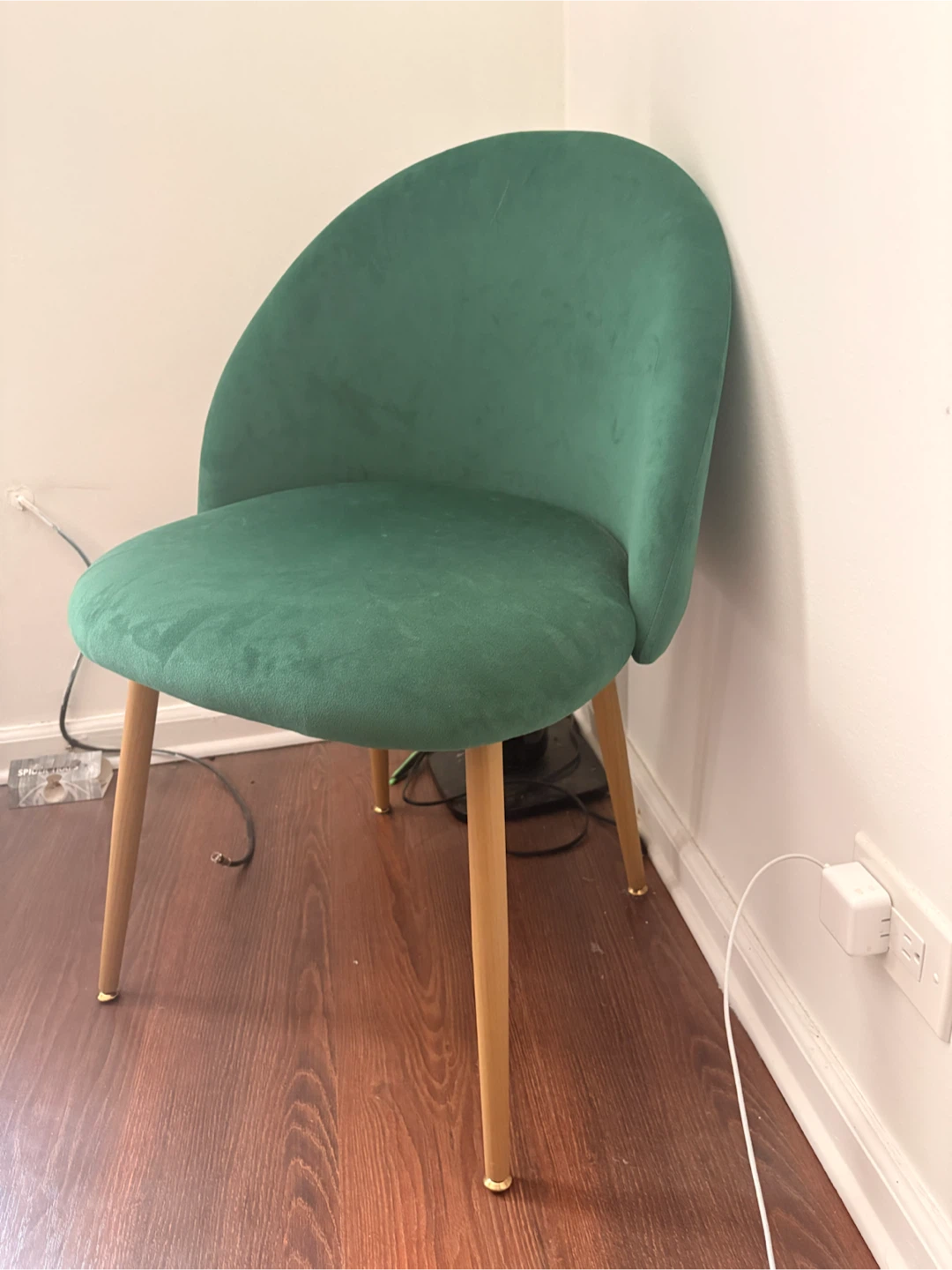 Emerald Green Velvet Accent Chair - photo 2