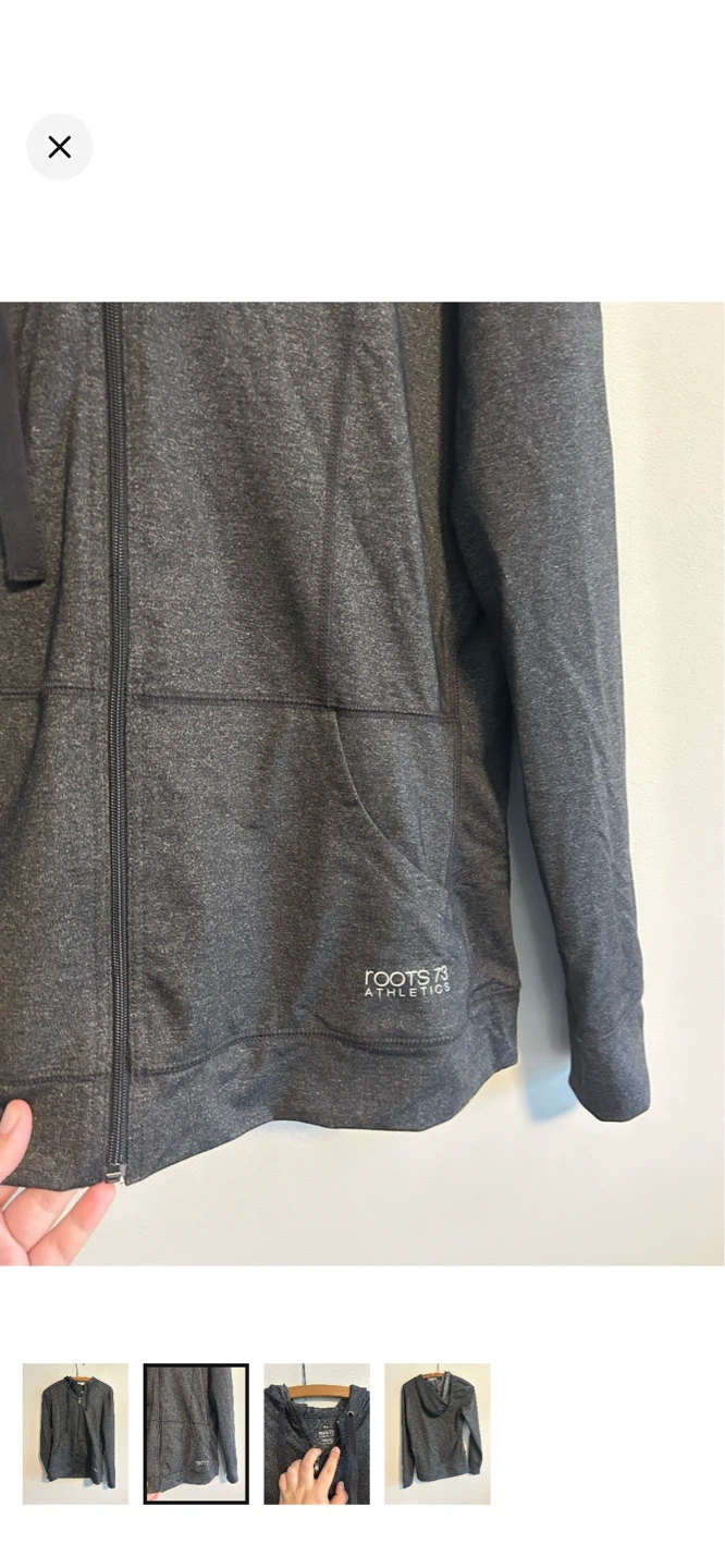 Roots 73 Athletics Full Zip Hoodie - Dark Grey - Size S/P - photo 2