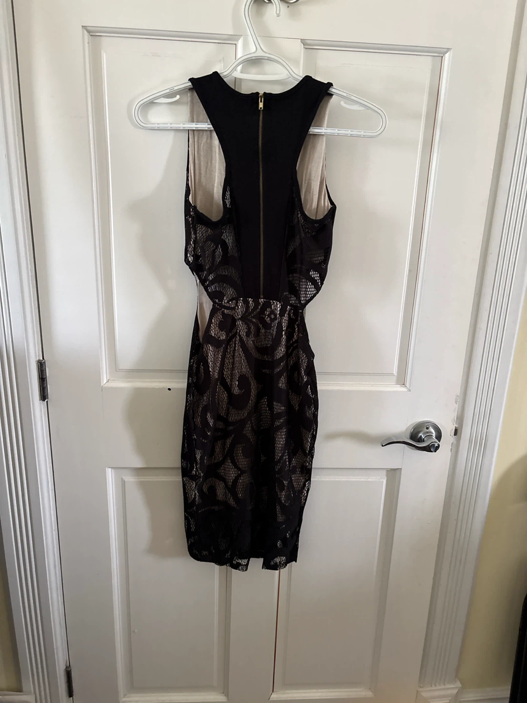 Black Lace Cutout Bodycon Dress - photo 2