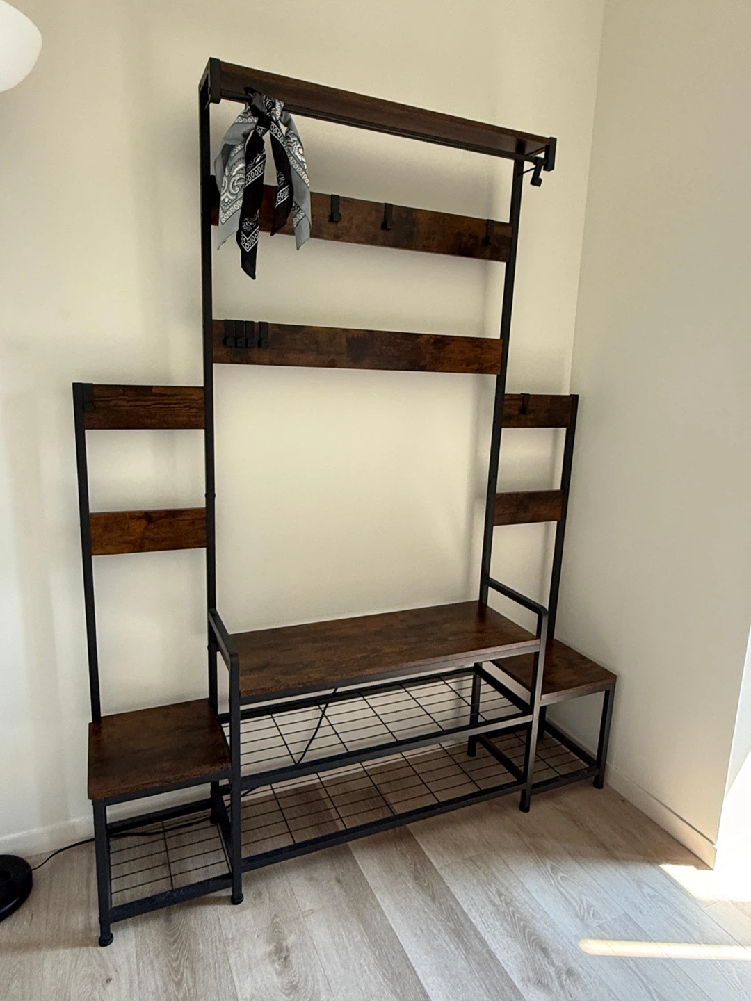Entryway console - Hall Tree with Bench and Coat Rack - photo 2