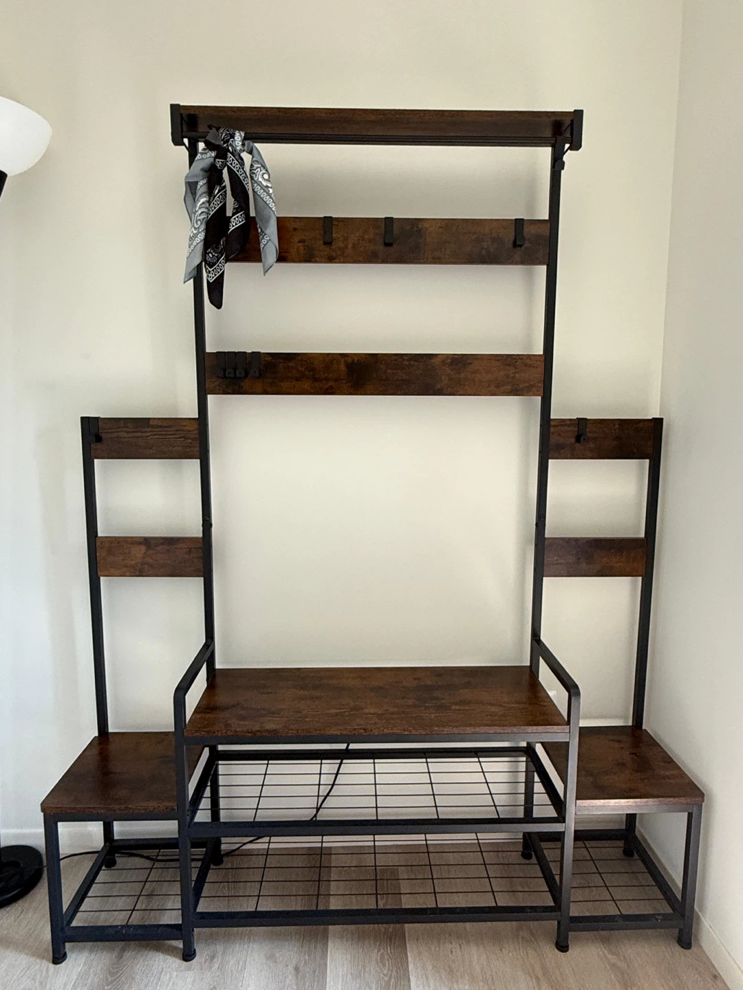 Entryway console - Hall Tree with Bench and Coat Rack - photo 3