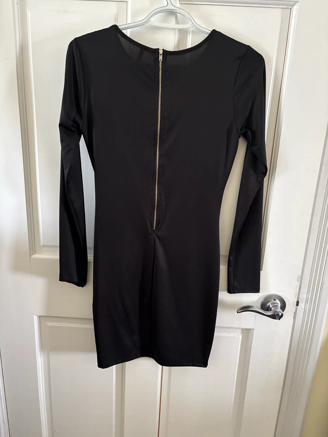 Black Ruched Long Sleeve Dress - photo 2