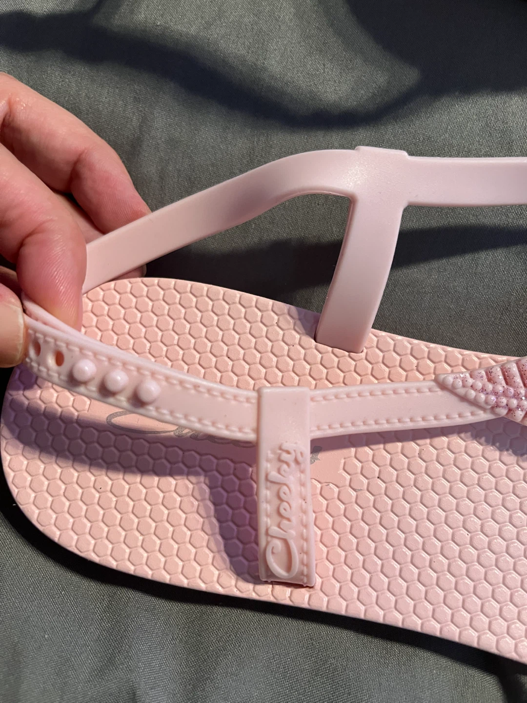 Cheeky Pink Thong Sandals size 9 - photo 3