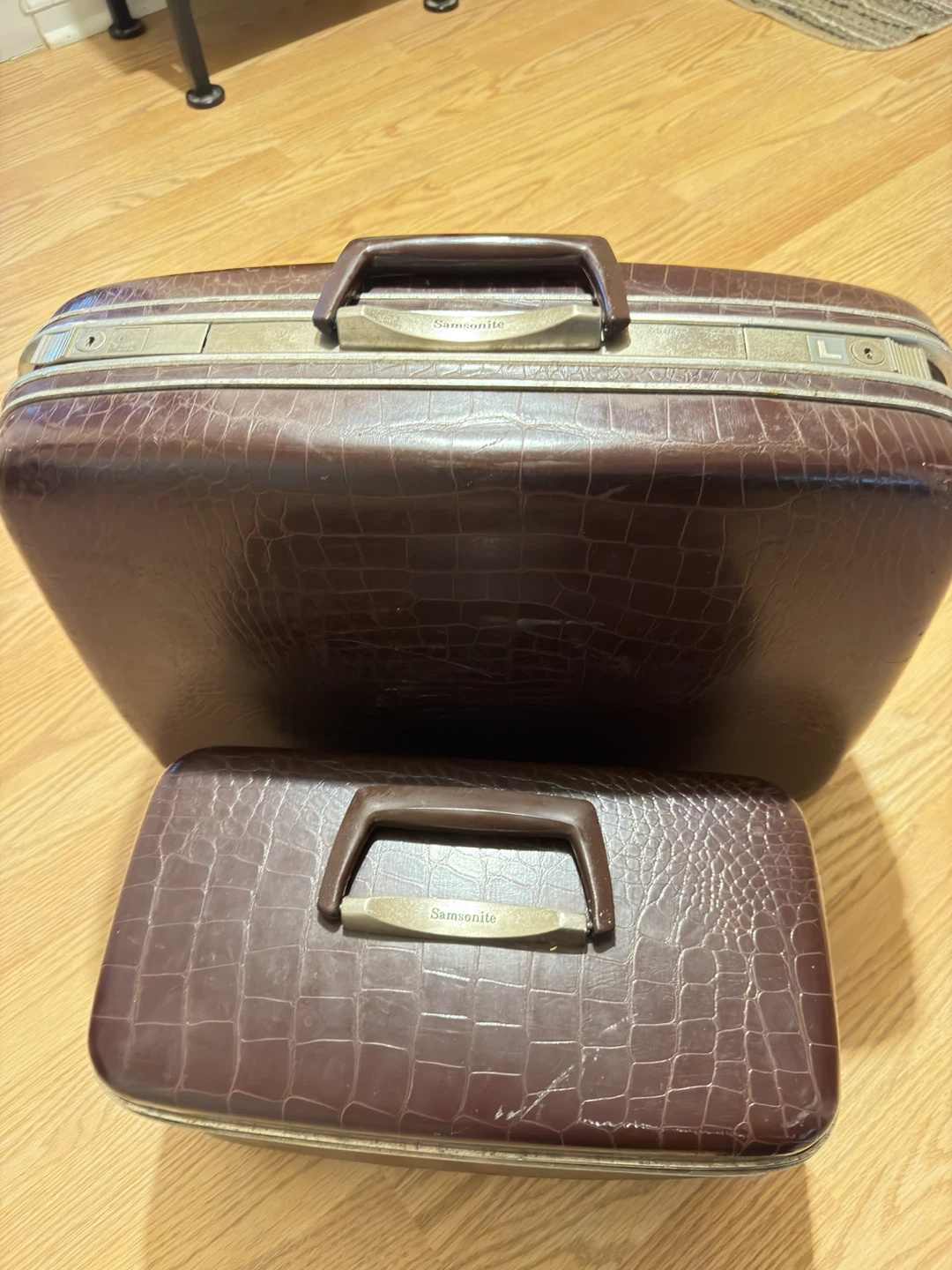 Samsonite Vintage Train Case & Suitcase Set