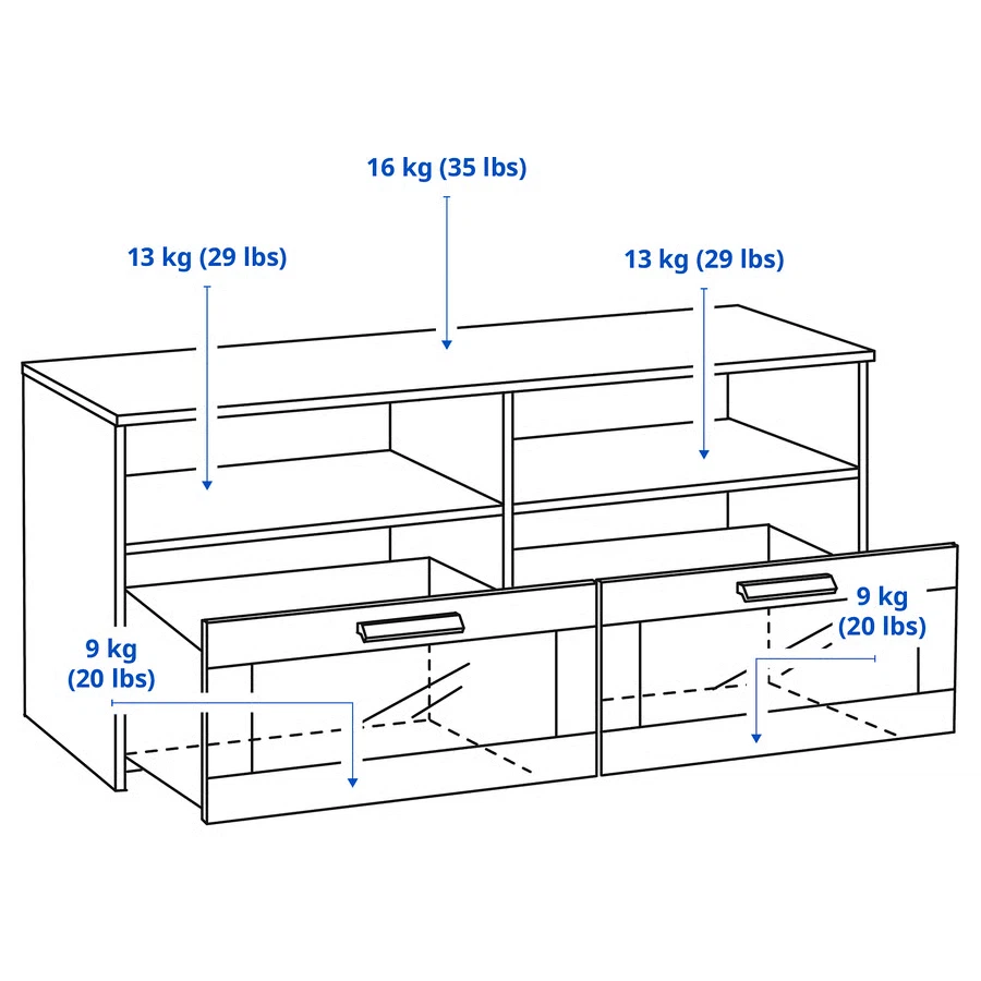 IKEA BRIMNES TV Bench White - photo 5
