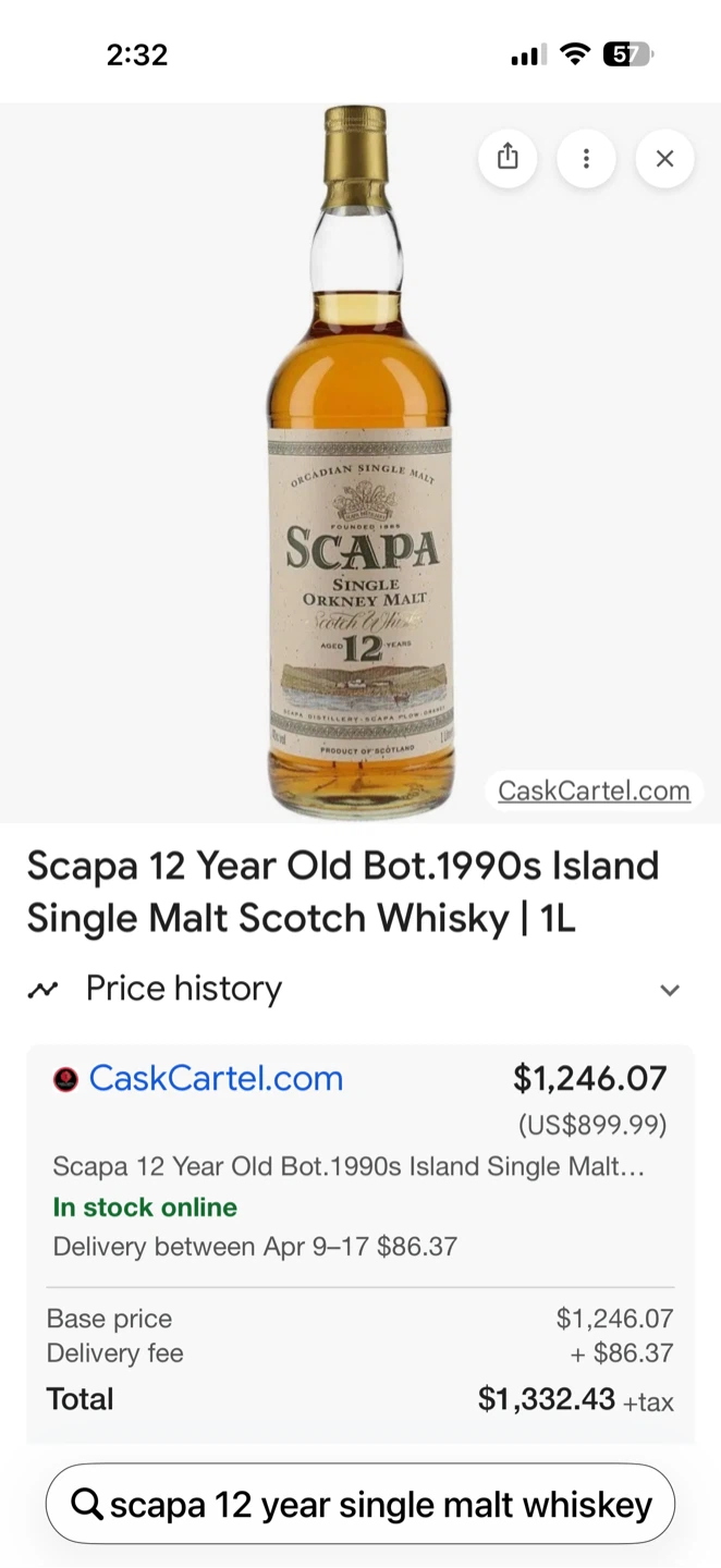 Scapa 12 Year Old Single Malt Scotch Whisky | 1L - photo 3