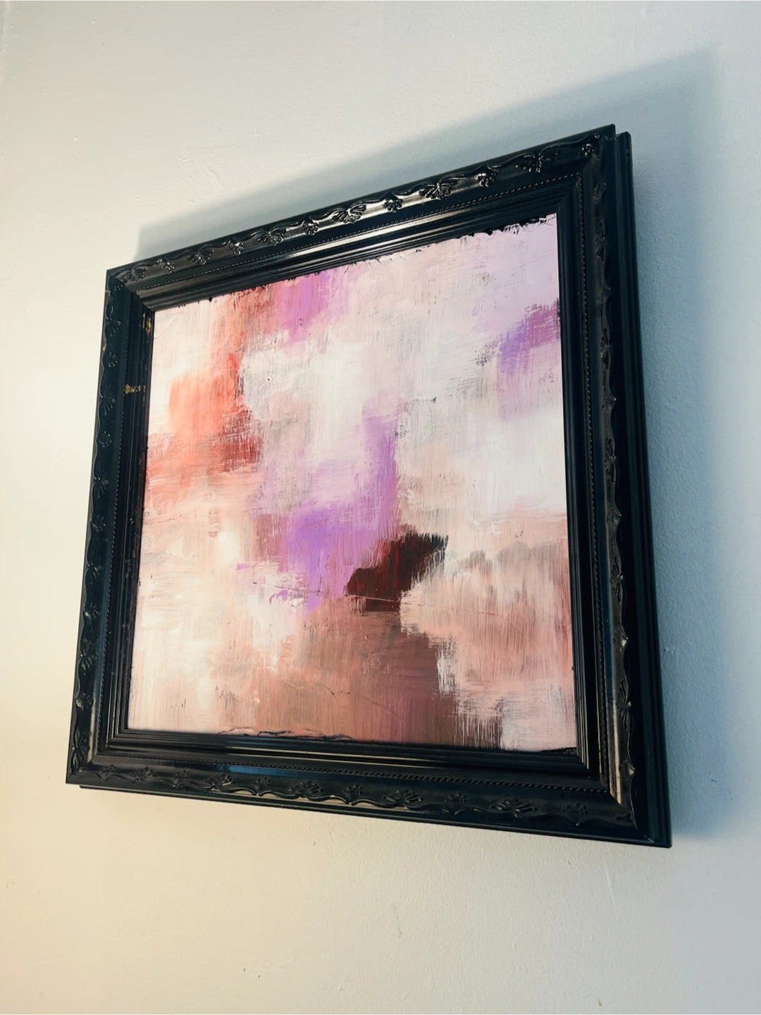 Framed Abstract Painting 19x19”