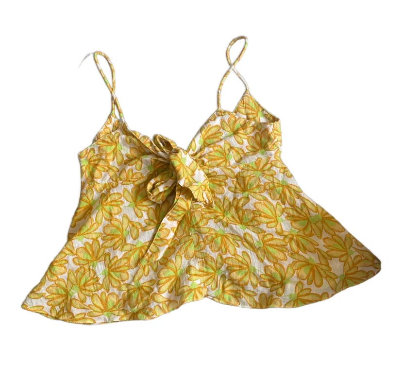 Zara Floral Tie-Front Tank