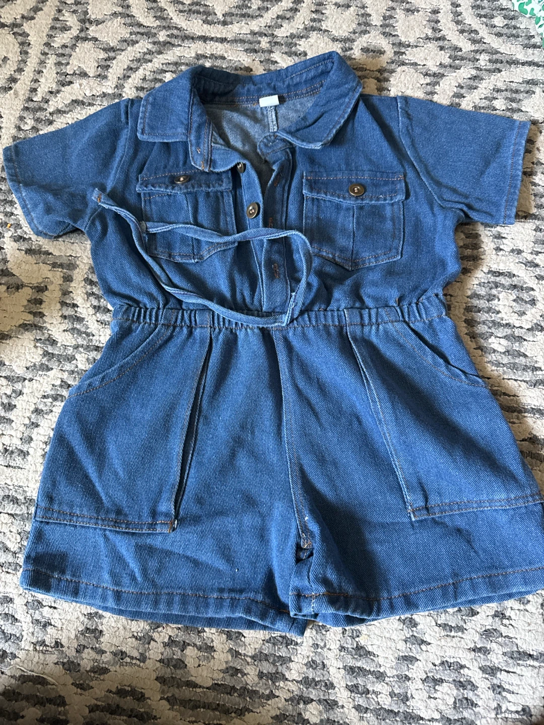 Kids Denim Romper Size 130