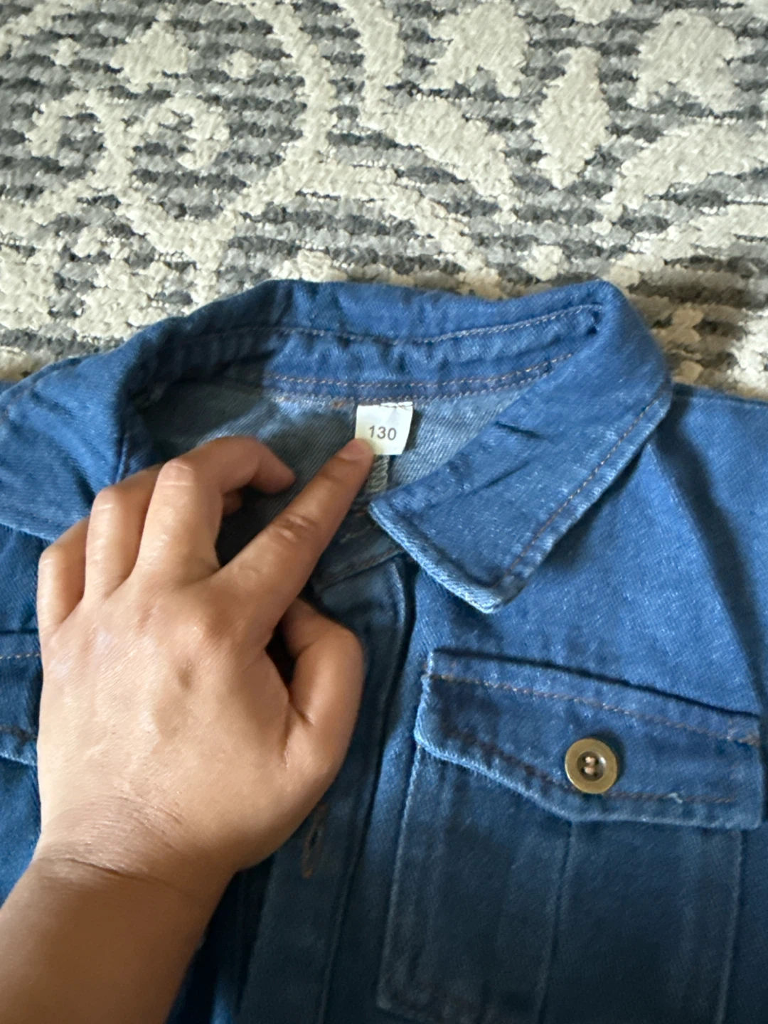 Kids Denim Romper Size 130 - photo 3