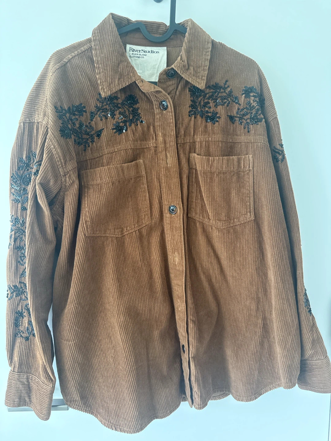 Anthropologie Embellished Corduroy Shirt - Size S