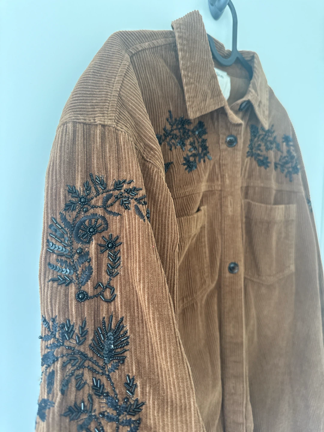 Anthropologie Embellished Corduroy Shirt - Size S - photo 3