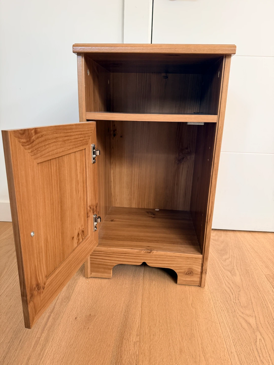 Ikea Oak Nightstand with Cabinet - photo 2