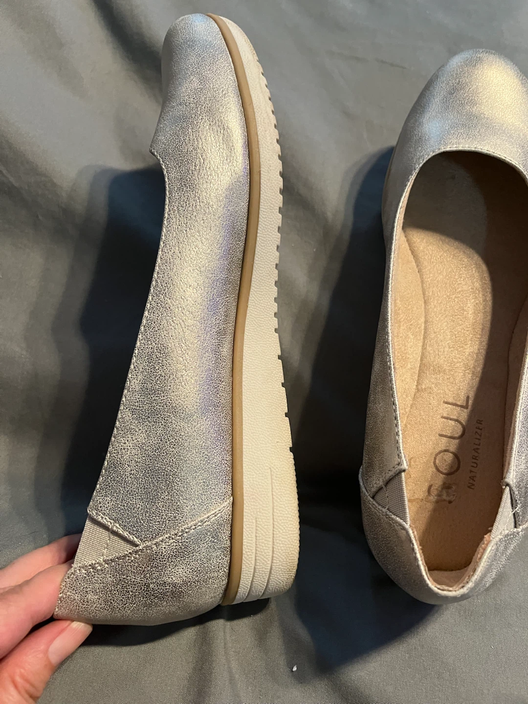 Soul Naturalizer Silver Flats size 9 - photo 2