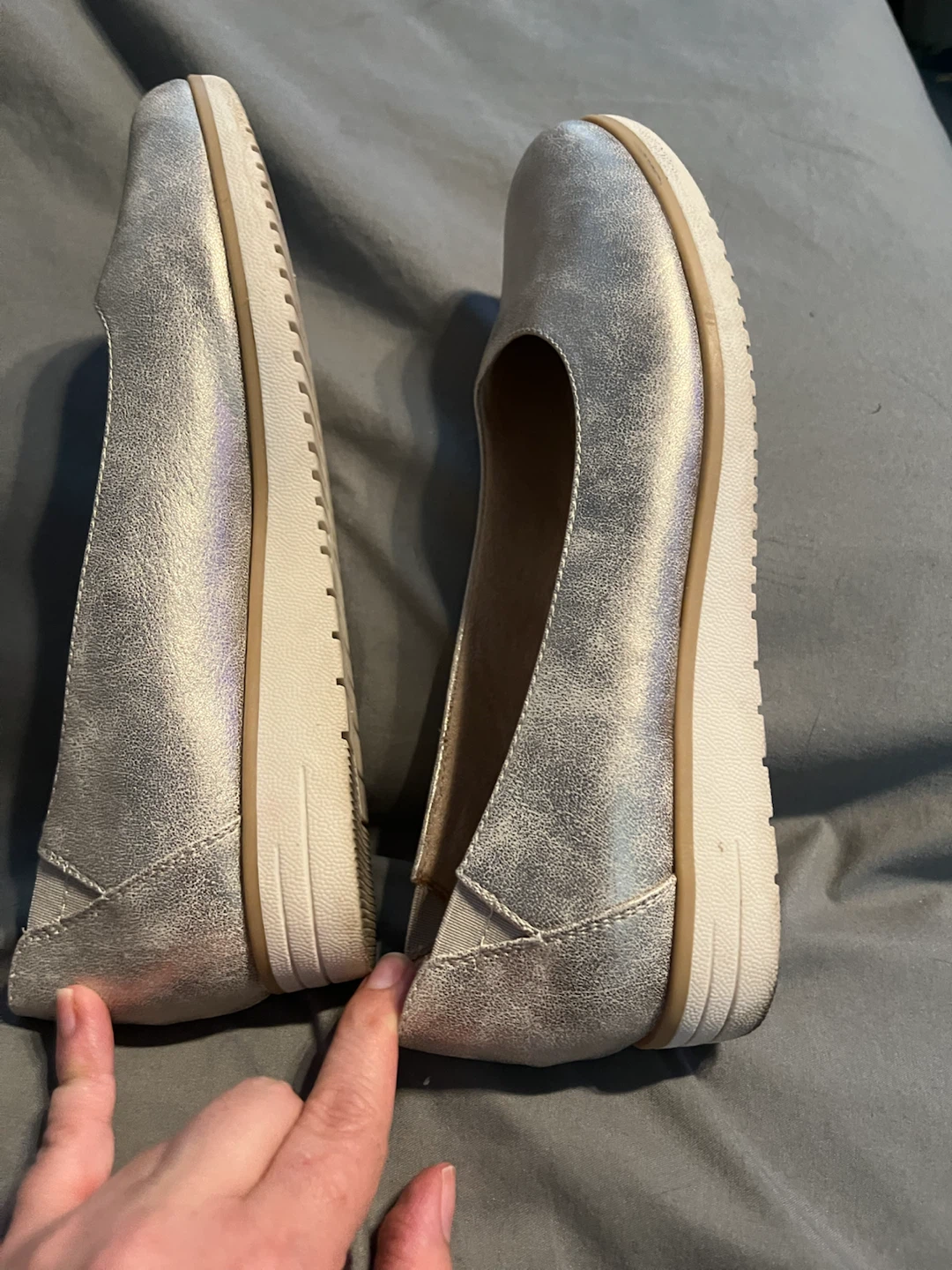 Soul Naturalizer Silver Flats size 9 - photo 3