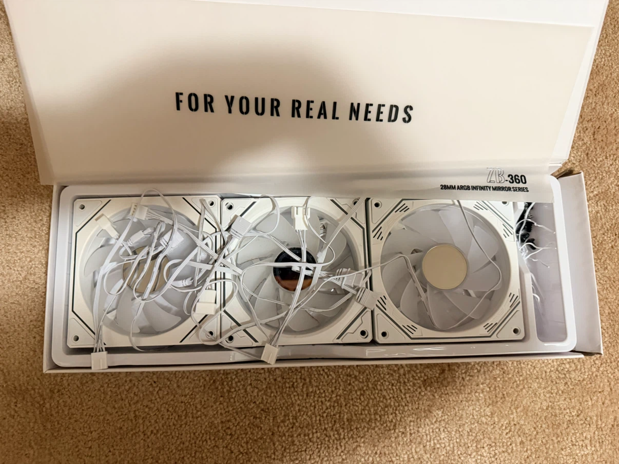 3 White ARGB PC Fans