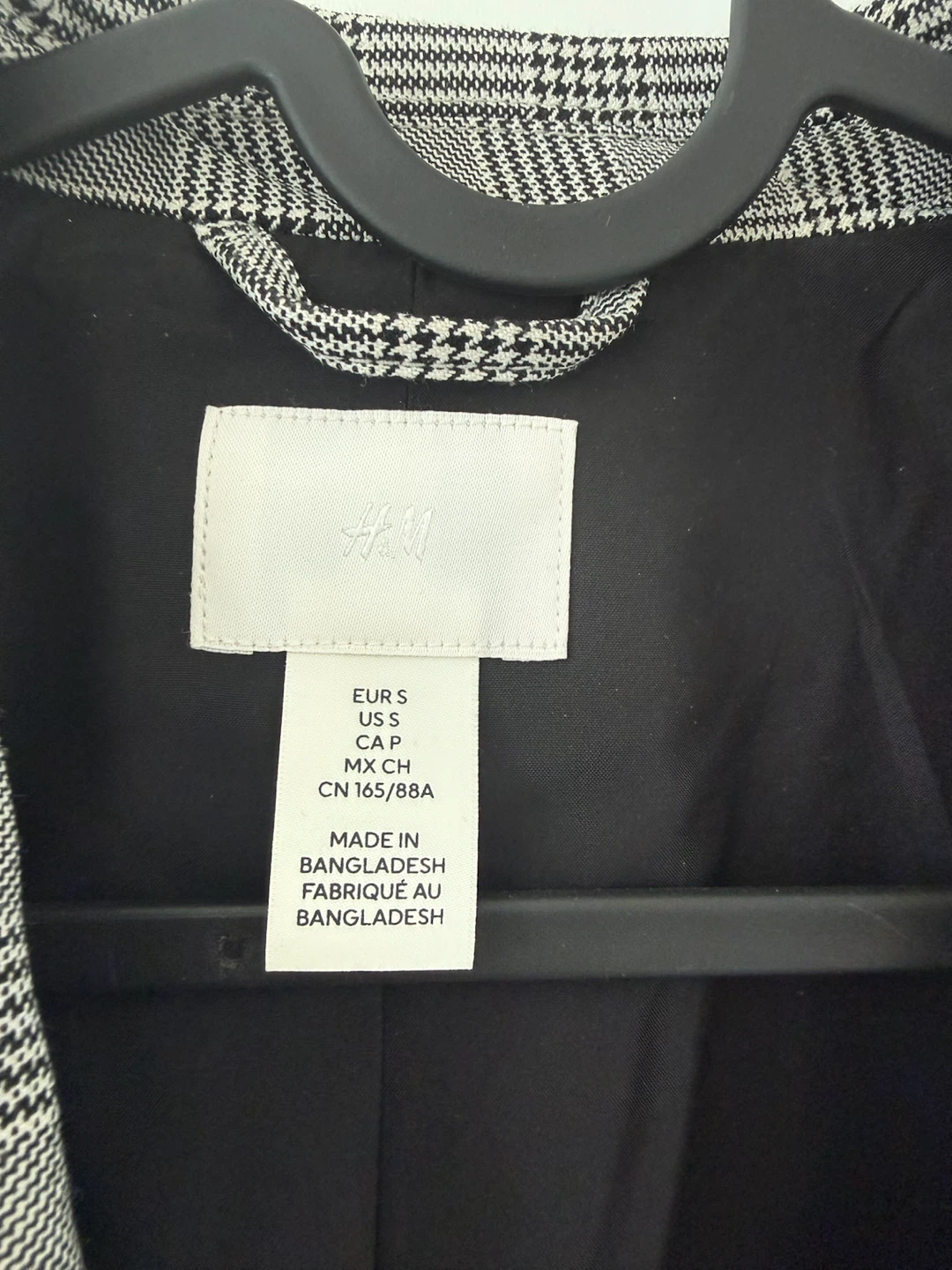H&M Plaid Double-Breasted Blazer Size S - photo 2