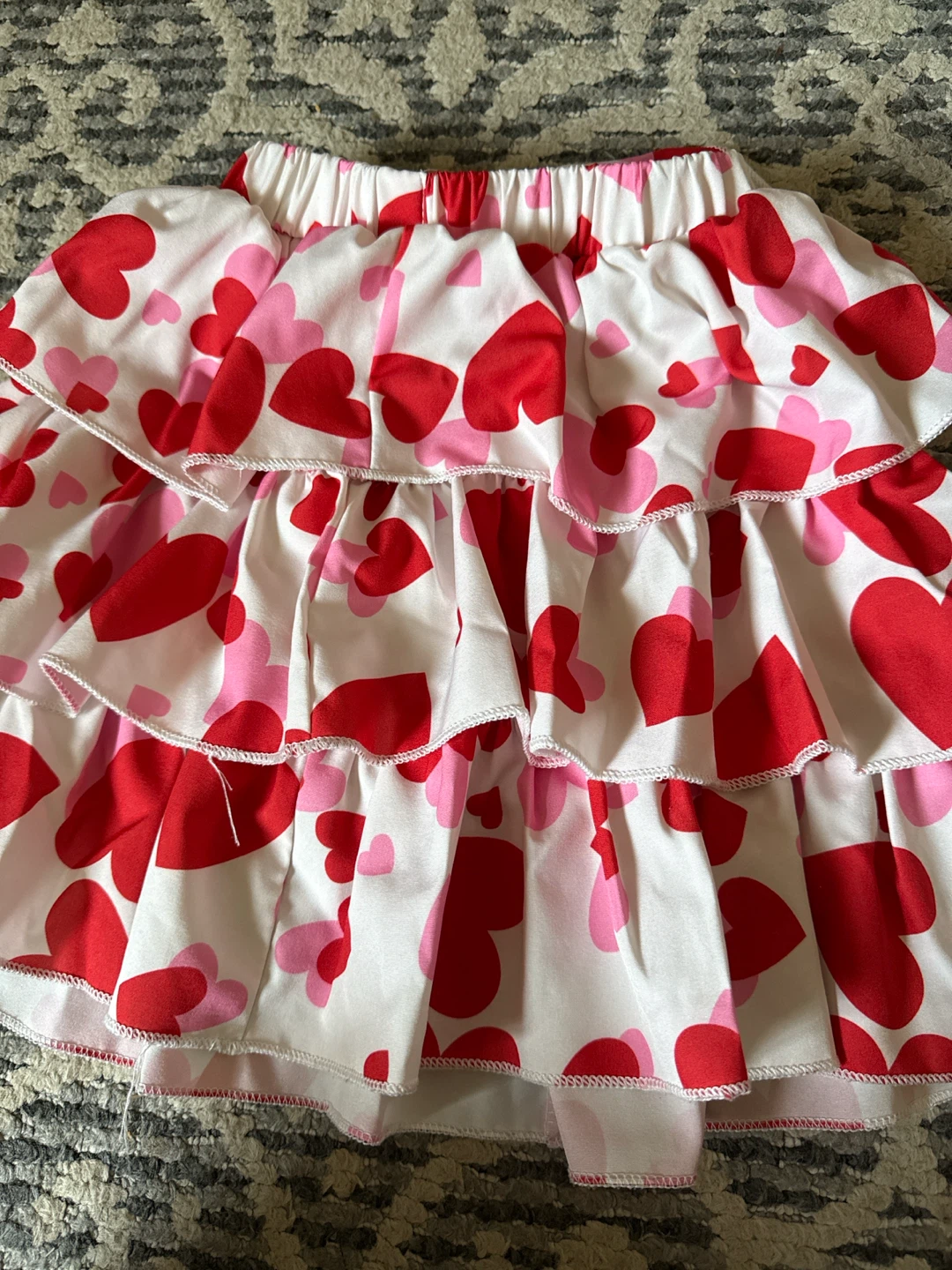 Kids Tiered Heart Skirt 5 year old