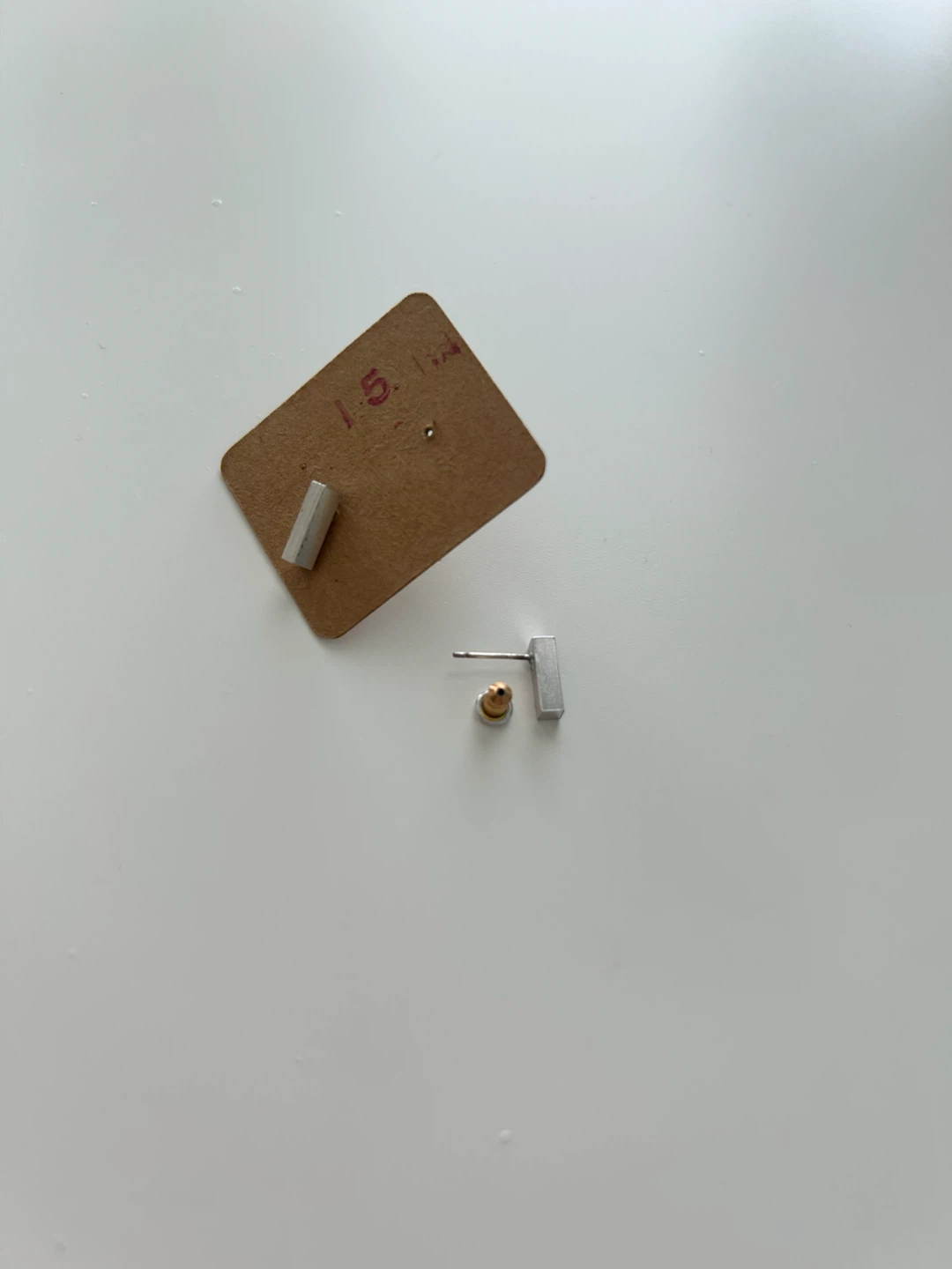 Silver Post Bar Earrings - photo 3