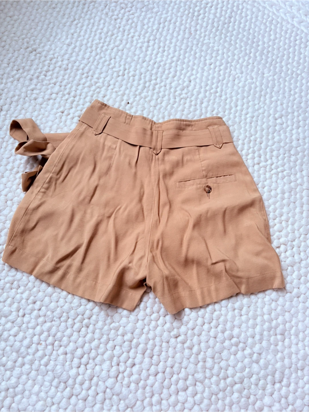 Sèzane Tan High Waist Shorts Size 36 - photo 4