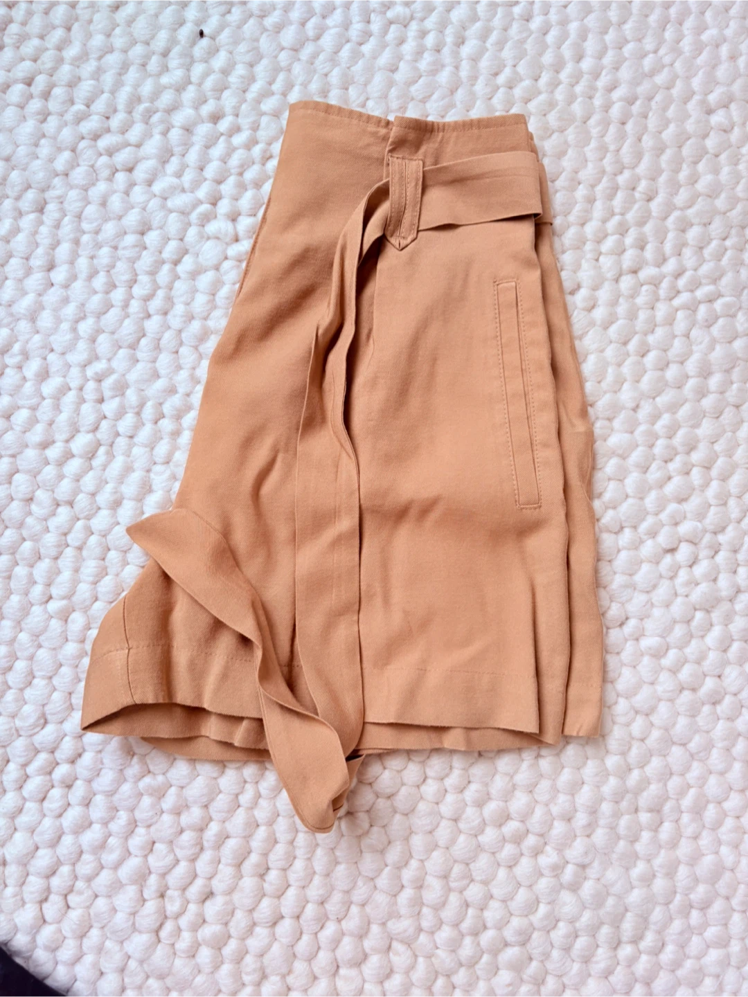 Sèzane Tan High Waist Shorts Size 36 - photo 3