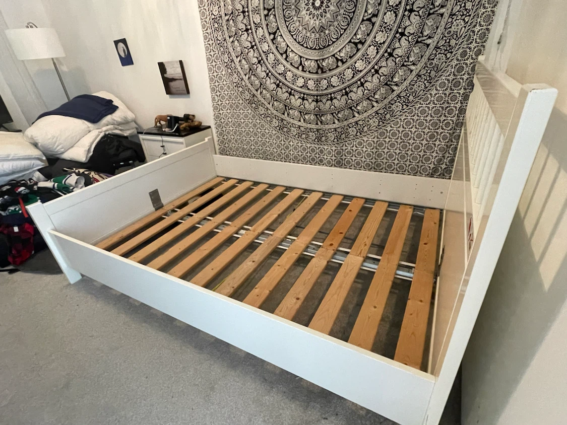 Hemnes Ikea Double White Bed Frame