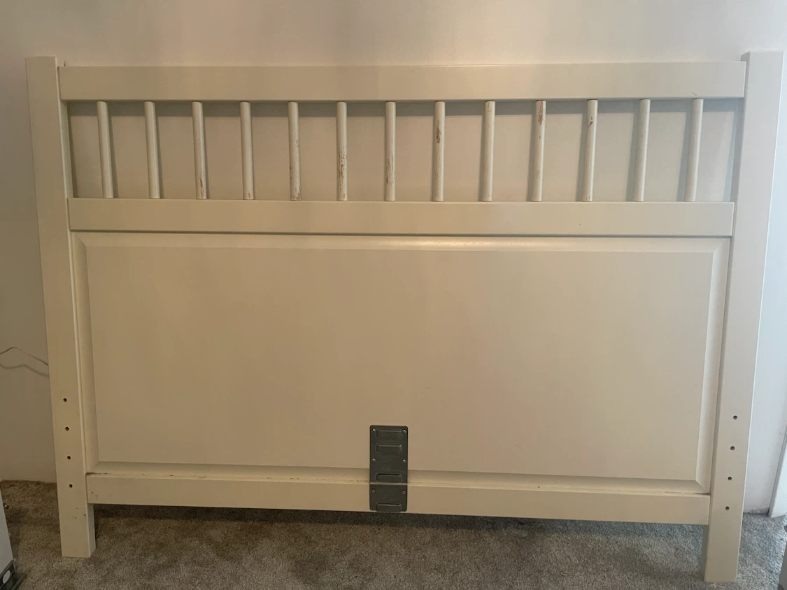Hemnes Ikea Double White Bed Frame - photo 5