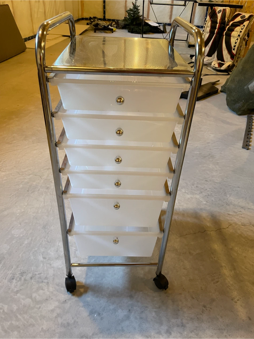 Rolling storage Cart with 6 Bins