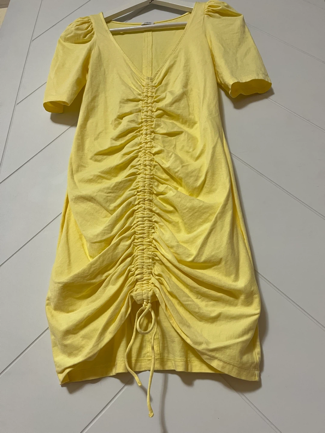 Wilfred Yellow Ruched Dress - photo 4