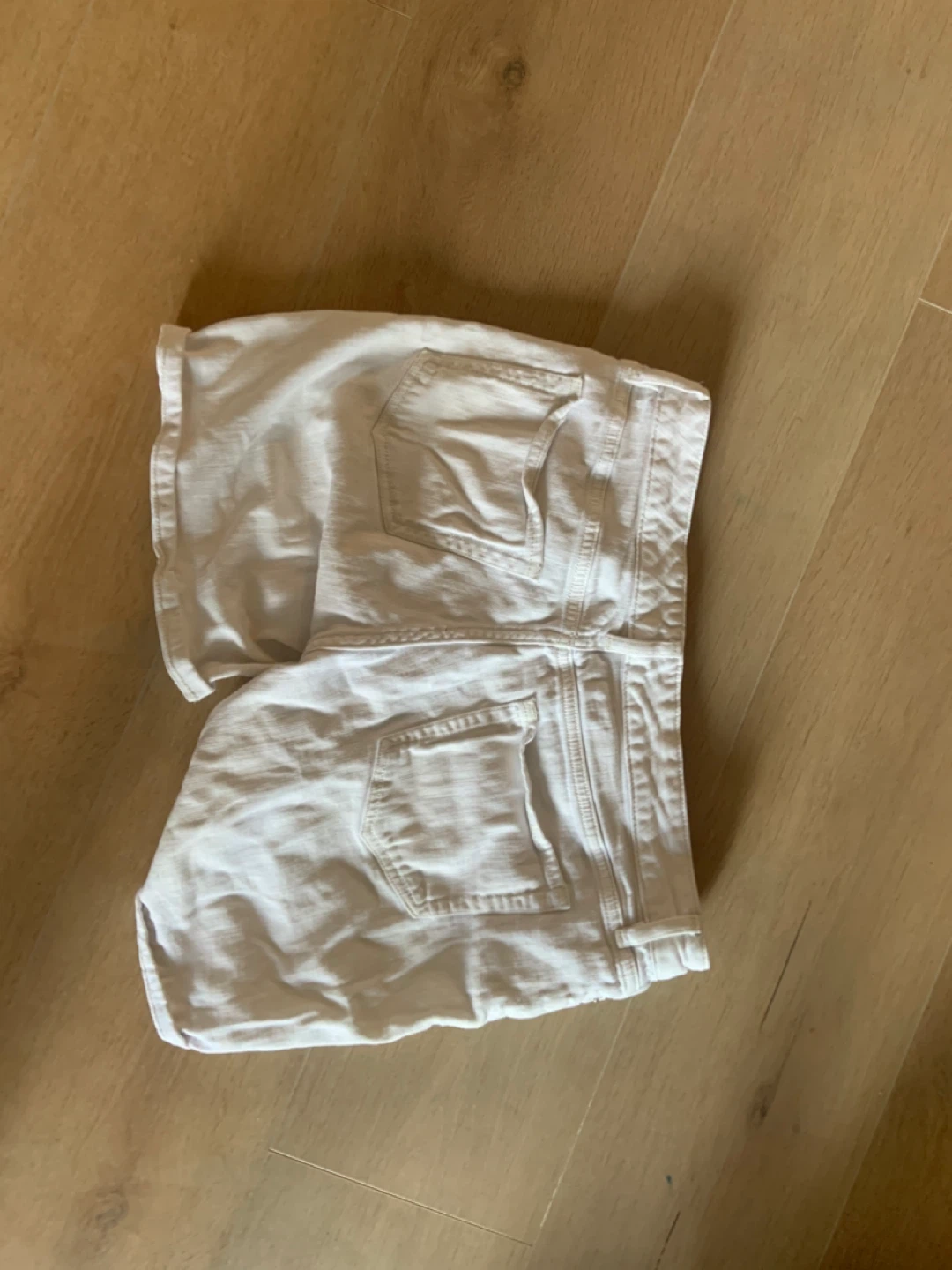 White denim shorts