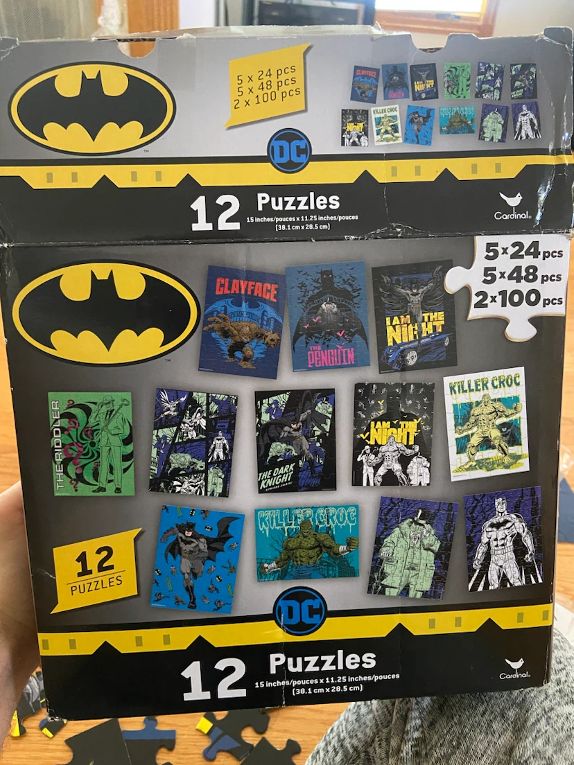 Batman 12 Puzzles Set by Cardinal