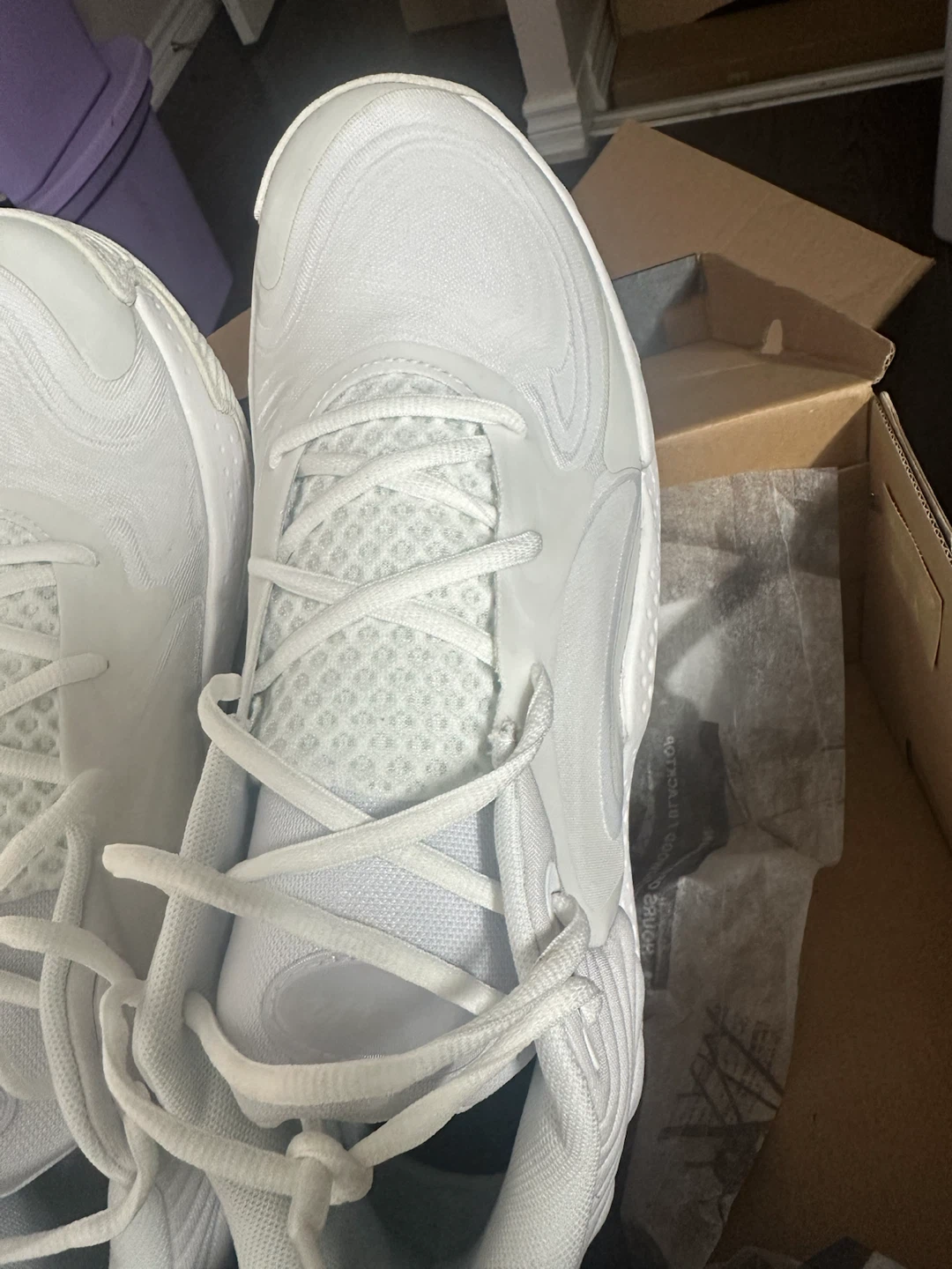 Under Armour Spawn 6 Mid Basketball Shoes - White - photo 2