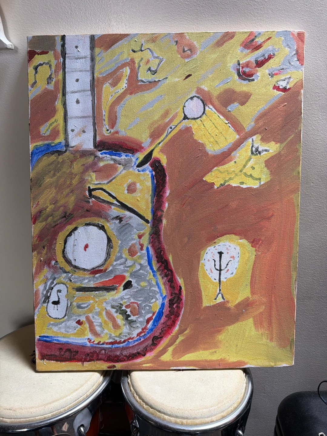 Abstract Guitar Painting