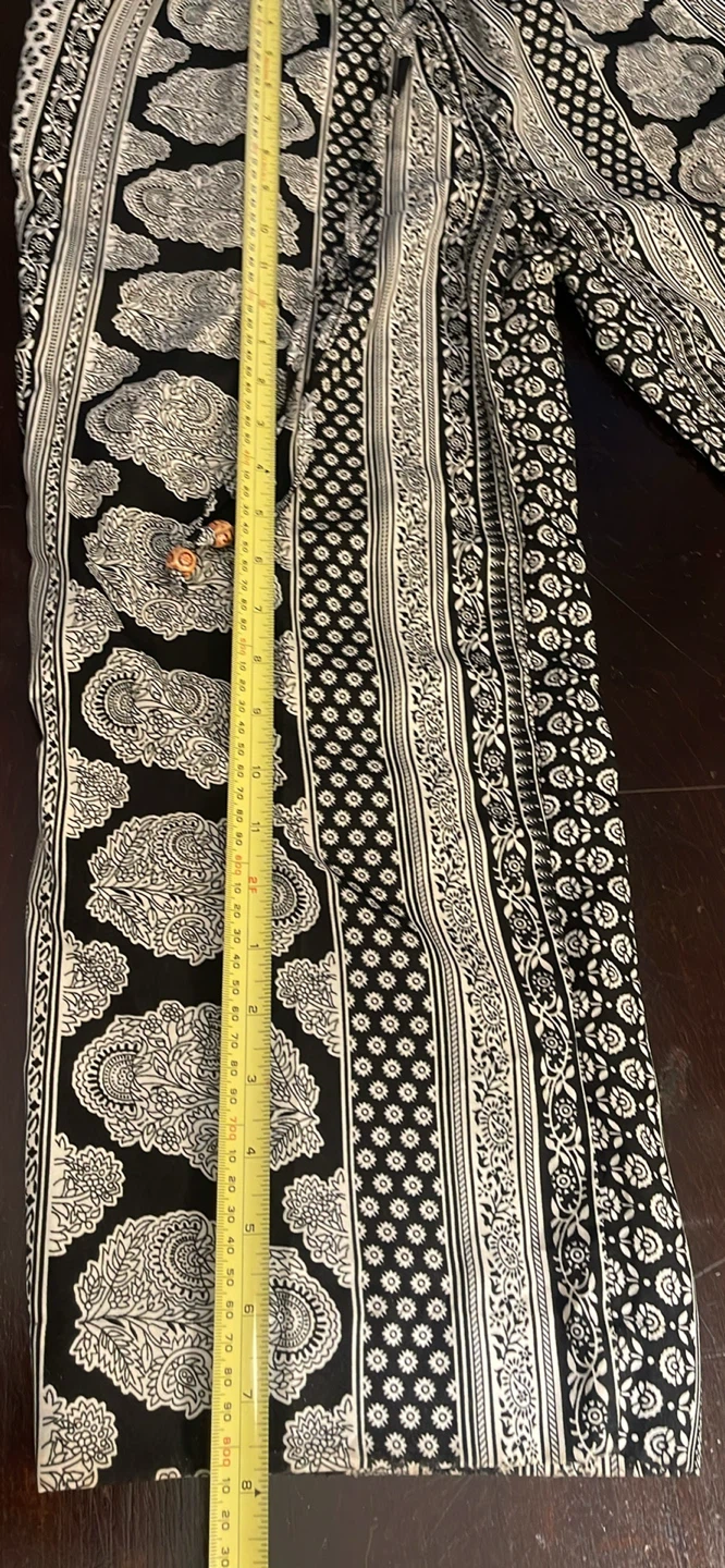 California Moon Rise Black & White Print Wide Leg Pants - photo 3