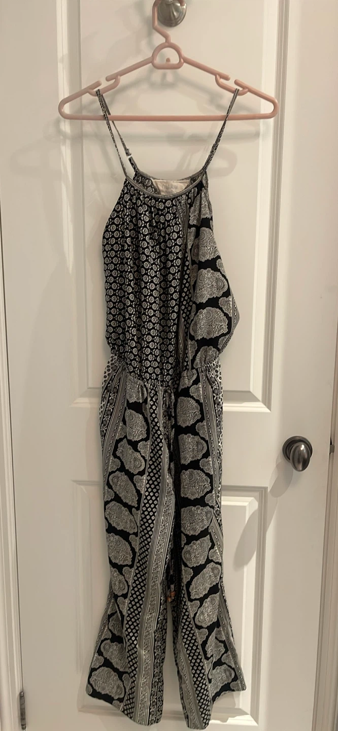 California Moon Rise Black & White Print Wide Leg Pants - photo 4