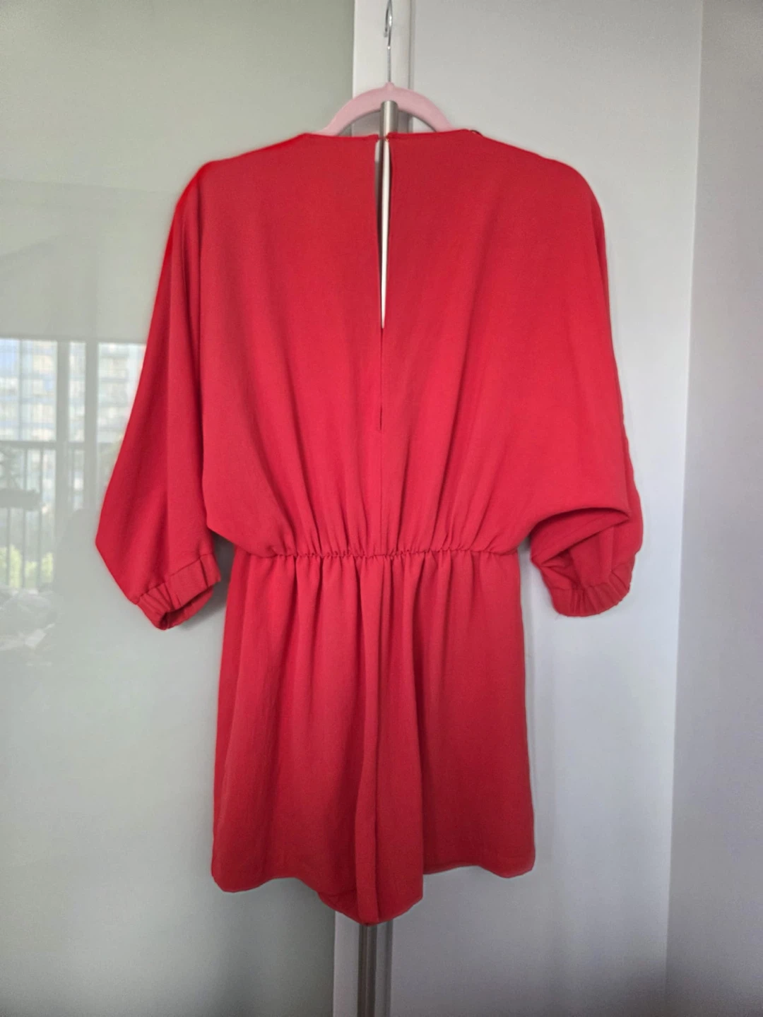 Zara Red V-Neck Romper - photo 2