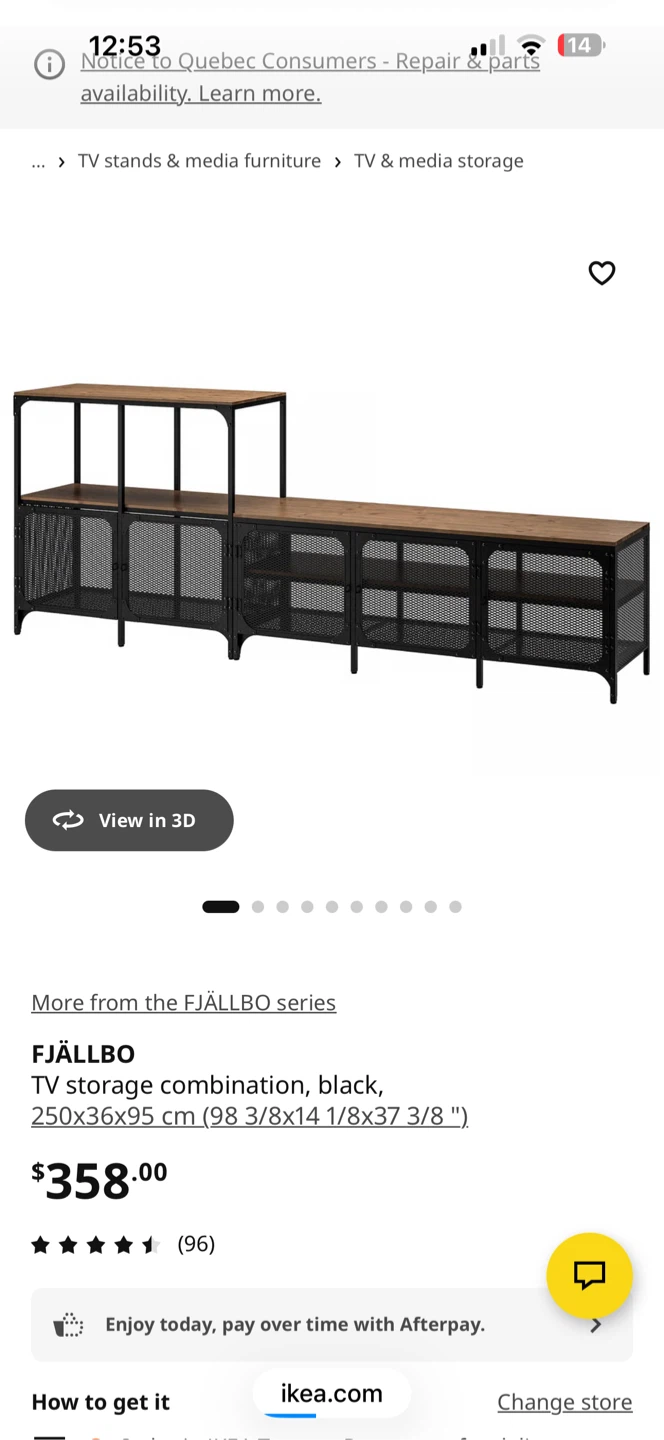 2 IKEA FJALLBO STORAGE DISPLAY CABINET / ENTERTAINMENT STAND - photo 3