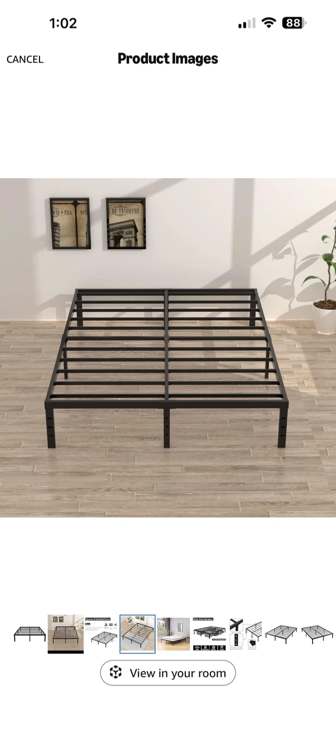 Upcanso Queen 16 inch Metal Bed Frame