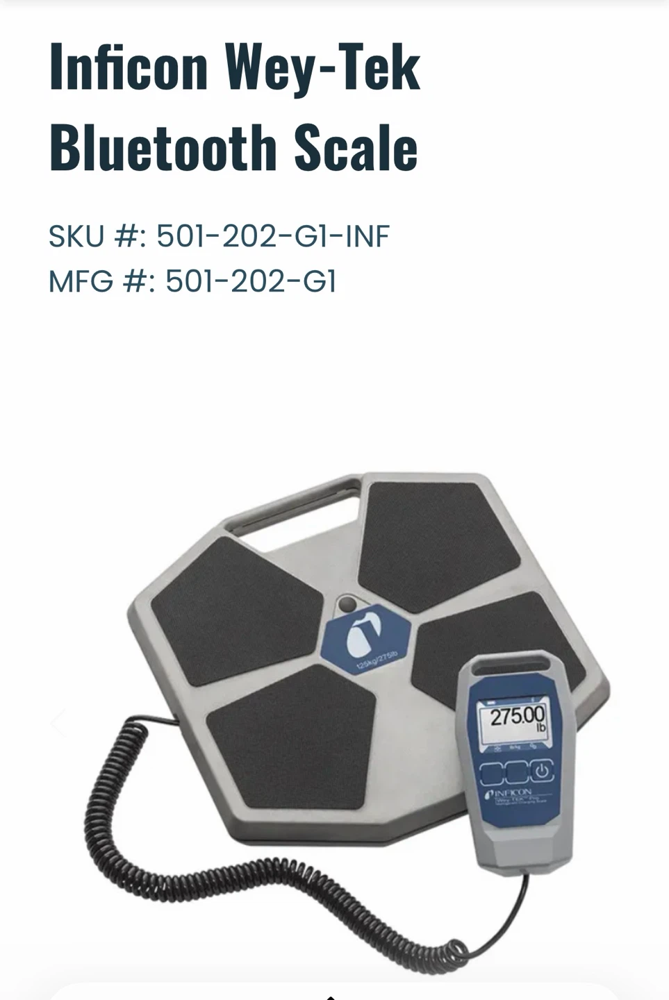 Inficon Wey-Tek Pro Refrigerant Scale 275 lb - photo 2