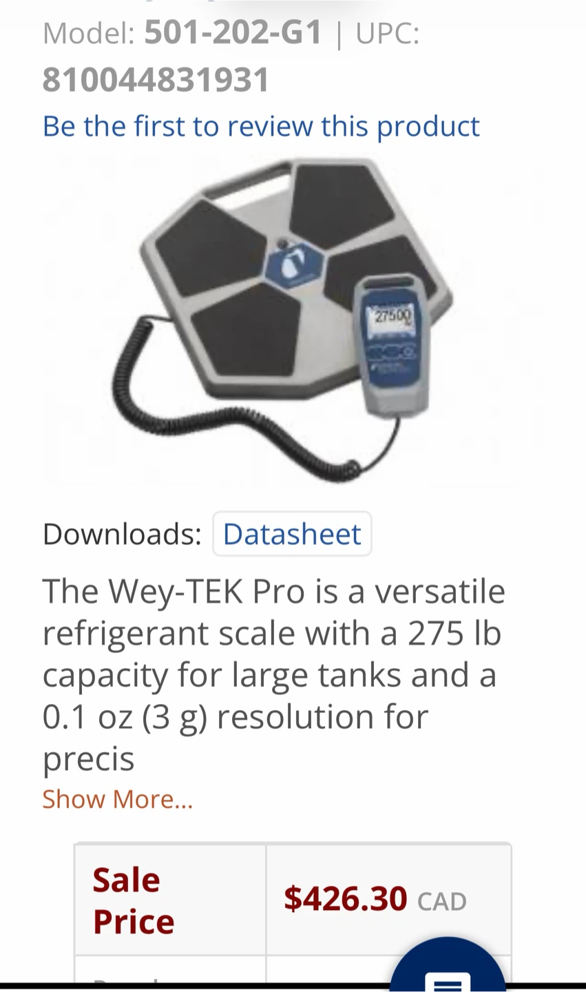 Inficon Wey-Tek Pro Refrigerant Scale 275 lb - photo 5