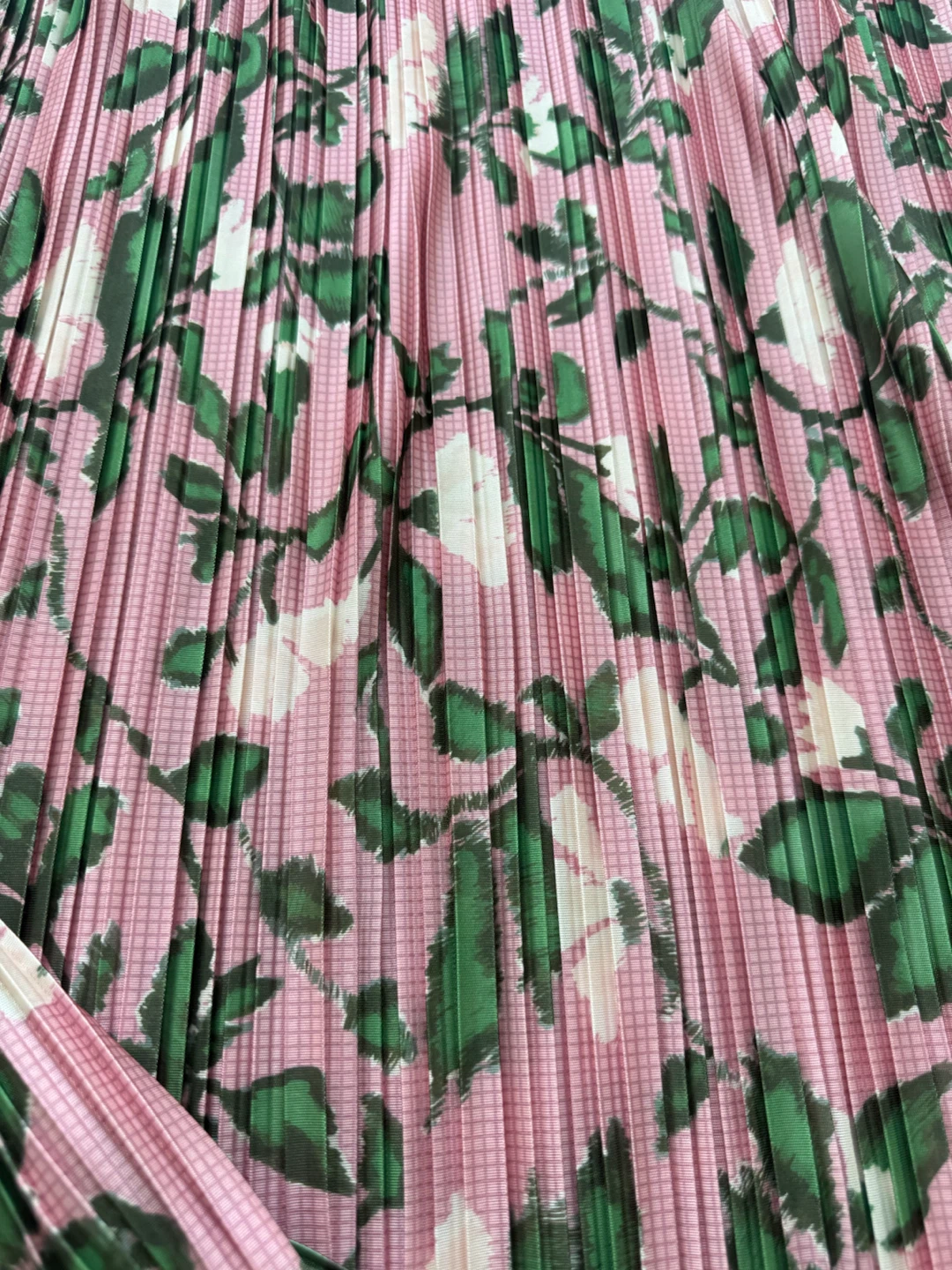 ZARA Pink Floral Pleated Midi Skirt - photo 3