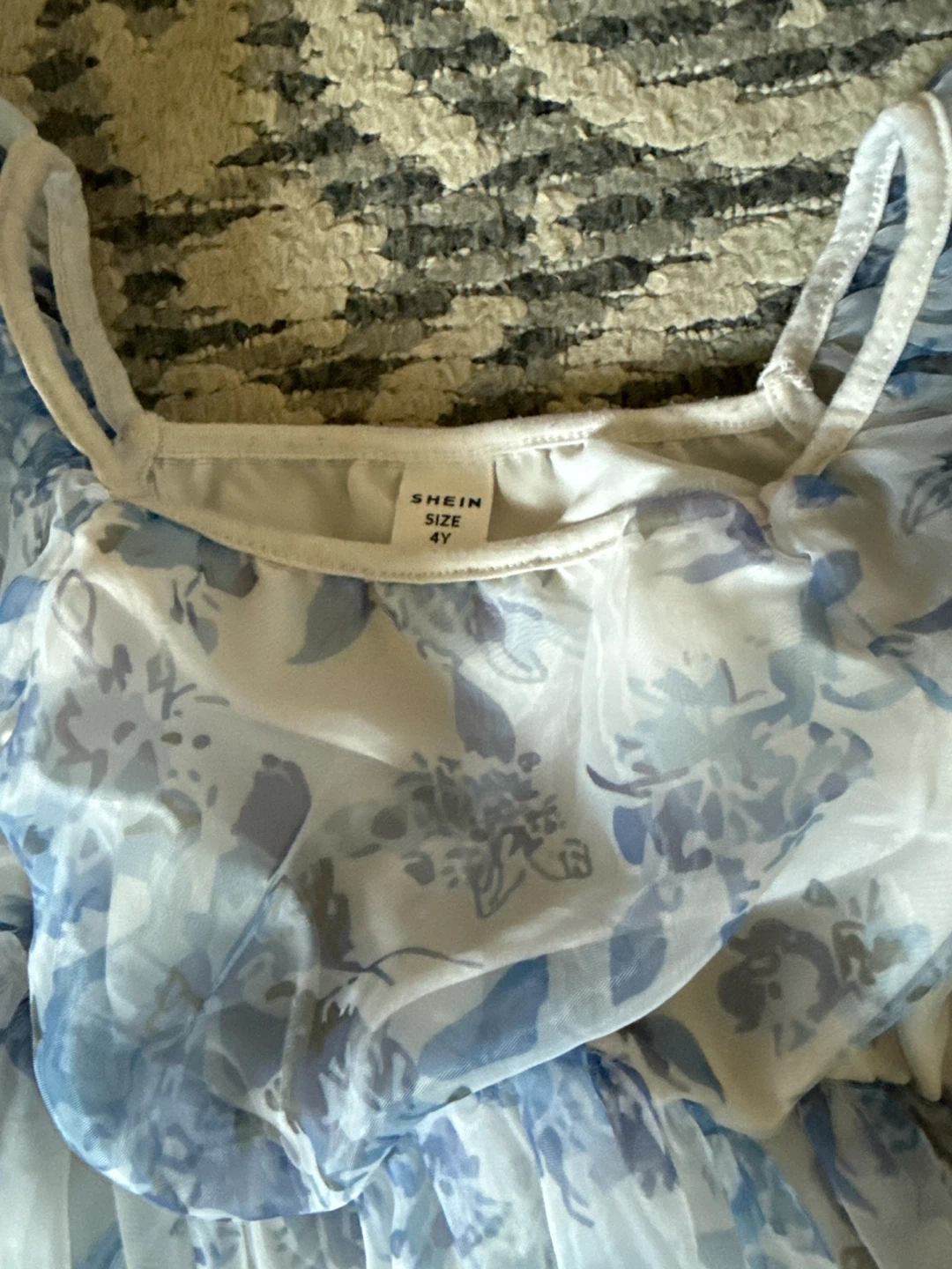 SHEIN Blue Floral Dress - Size 4Y - photo 2