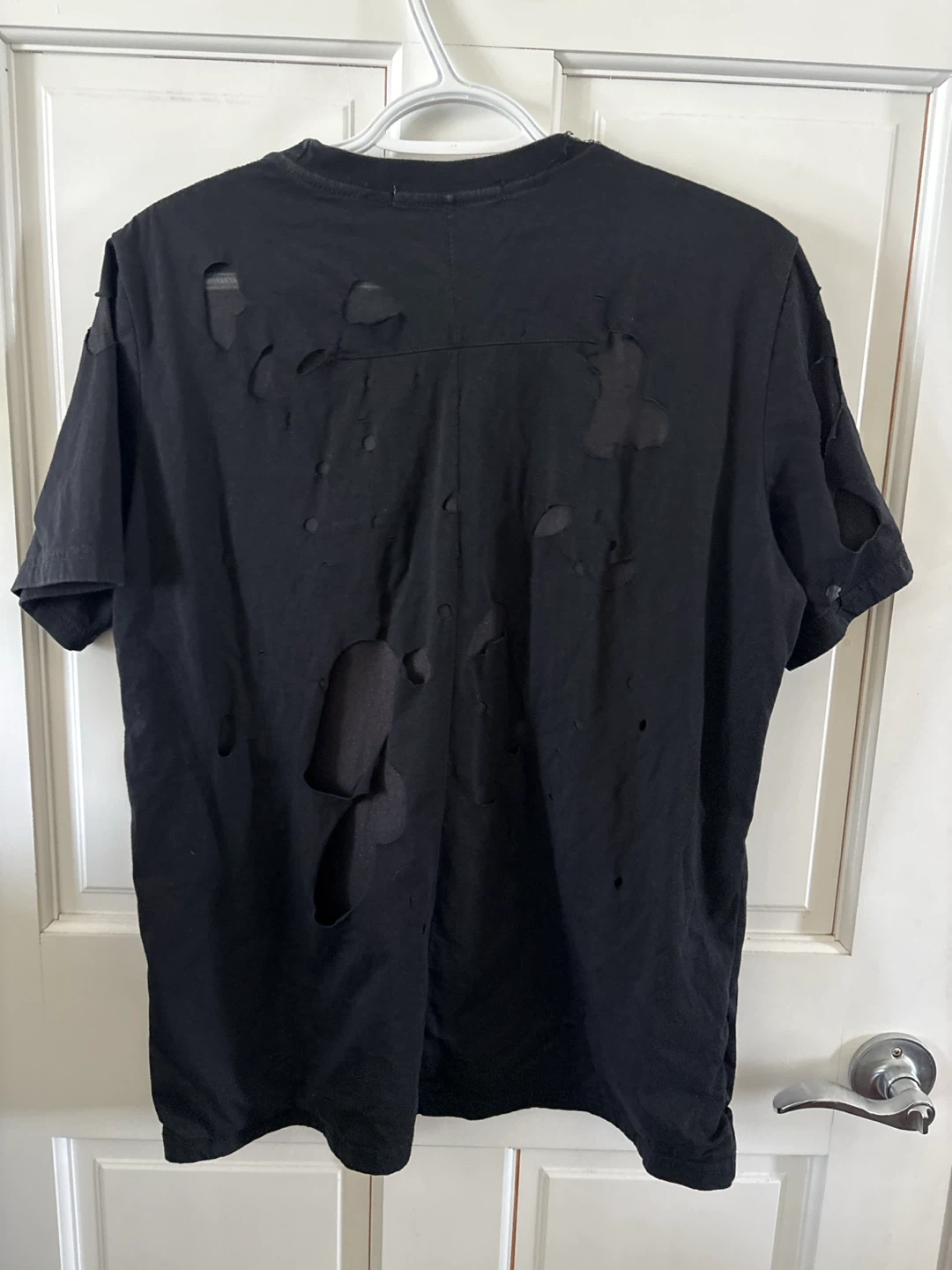 Givenchy Paris Black Distressed T-Shirt - photo 2