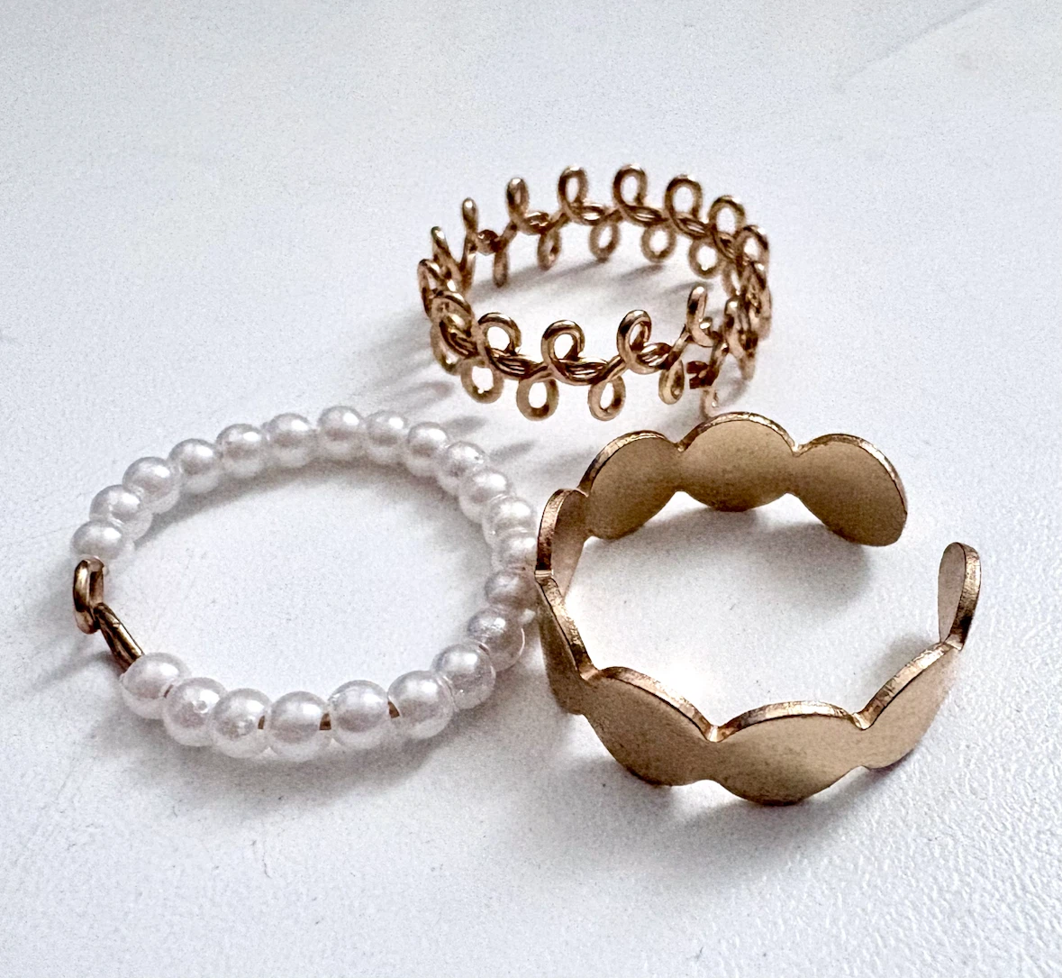 Assorted rose Gold-Tone Rings Set (open to trades) - photo 2