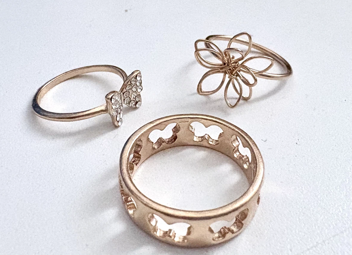 Assorted rose Gold-Tone Rings Set (open to trades) - photo 3